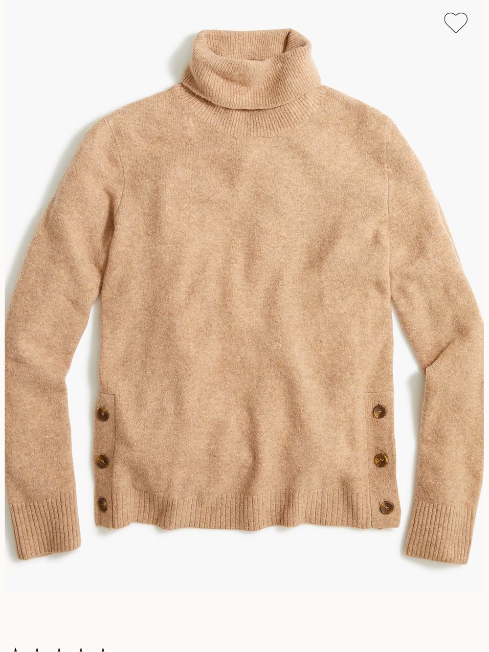 J Crew Button Turtleneck Sweater